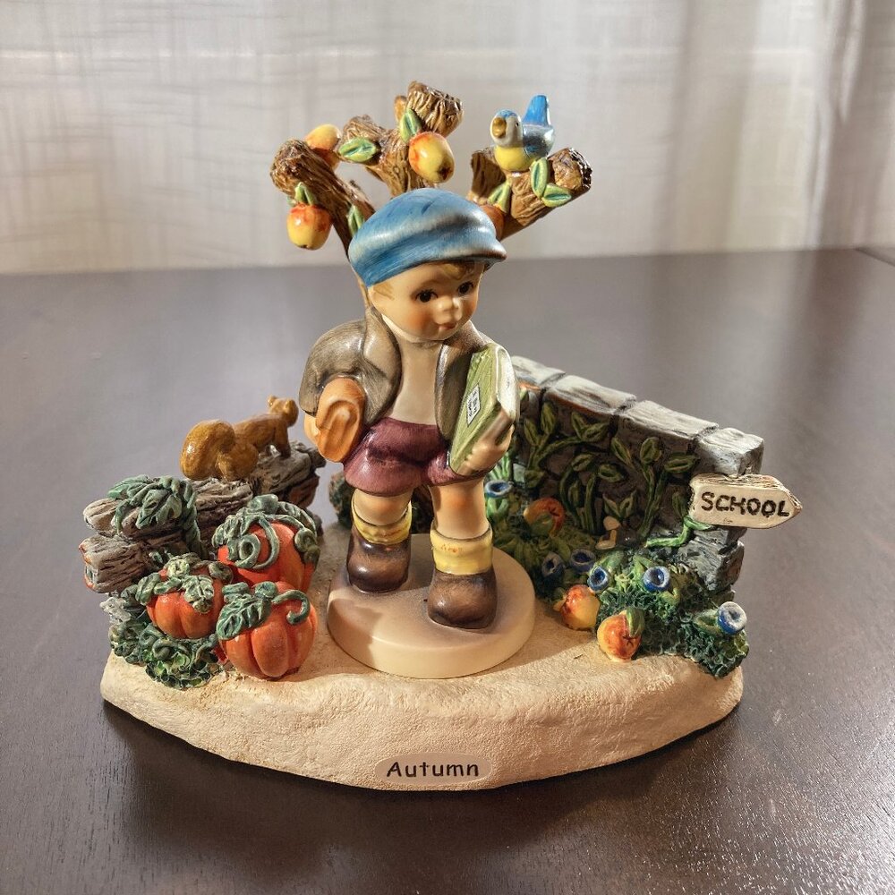 Hummel "Autumn Delights" with "School Days" Figurine w/Boxes and COAs 2004